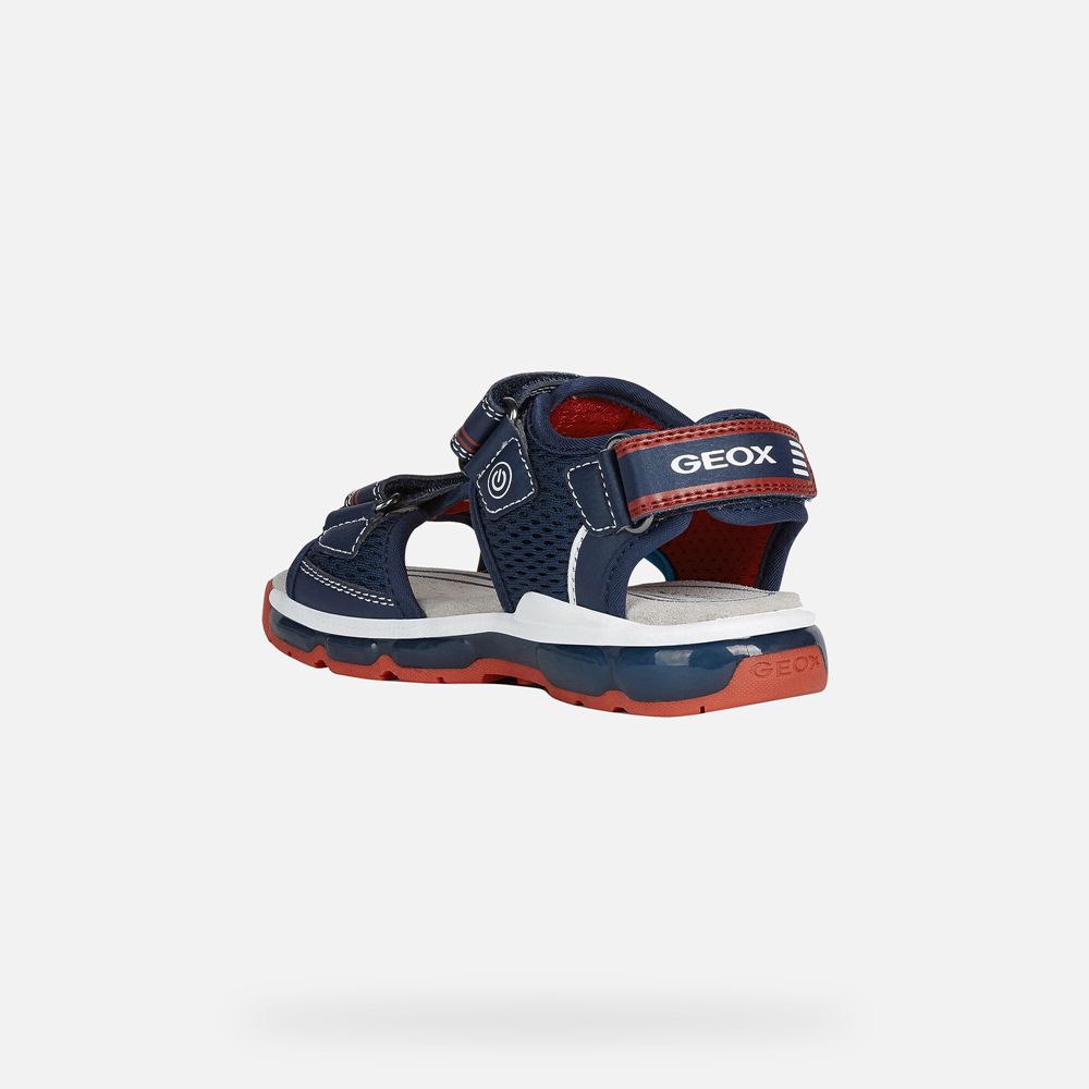 Geox Sandals Navy/Red Android - Geox Boys Shoes - EZIGQK520